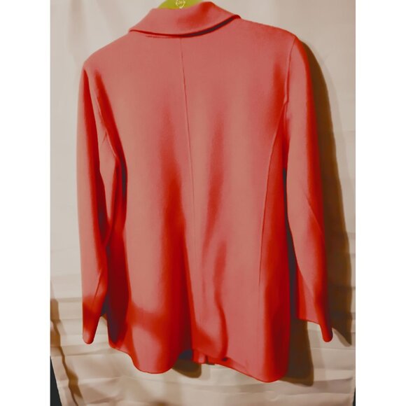 Talbots deep peach color jacket size 12, office, church 90% wool 10% nylon - Picture 5 of 6